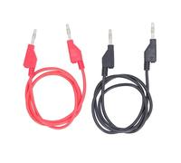 Baxnore Fils de Test de fiche banane souples et empilables, câbles de fiche banane de 4MM, fil de raccordement électrique pour des tests précis des voitures anciennes