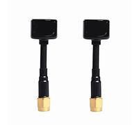 Baxnore Foxeer Lollipop 5,8 G 2,3 dBi RHCP FPV Antenne de qualité supérieure Haute Performance pour Drones de Course FPV avec matériau PC ABS Rouge Noir Lot de 2 (Trou intérieur RP-SMA)