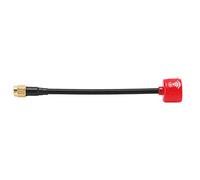 Baxnore Gain RHCP résistant aux Chocs, 125mm, 5.8GHz, 2,5dbi, pour Drone RC FPV, télécommande avec Coque PC ABS SMA (Rouge)