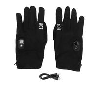 Baxnore Gants d'hiver Chauffants électriques, Rechargeables par USB, Gants de Moto, Affichage LED Intelligent, 3 températures réglables, Design Rabattable, poignées antidérapantes,