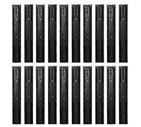 Baxnore Glissières de tiroir robustes, 10 paires, 3 sections, rails de guidage à roulement à billes à extension complète, capacité de charge de 100 lb, pour meubles de bureau à dom (30,5 cm / 12