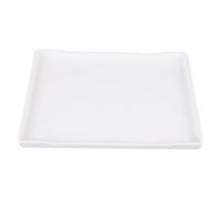 Baxnore Grand plateau de service rectangulaire en plastique, plateau de fête réutilisable pour service à thé, desserts aux fruits, plateau de service alimentaire, léger, durable et (Blanche)