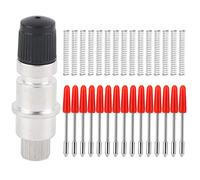 Baxnore Graphtec CB09 Holder with 15 Premium 45 Degree Blades High Performance Hard Alloy Replacement Cutting Tool for Plotters Lettering and Decals Silver