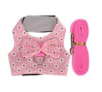 Baxnore Harnais de Gilet pour Lapins avec Laisse, Doux, Confortable et Respirant, Sangle de Poitrine pour Petit Animal de Compagnie, Ensemble de Laisse pour Marcher à l'extérieur, (M)