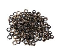 Baxnore Œillets en laiton, lot de 100, rivets creux double face de 6 mm pour vêtements, sacs, ceintures, chaussures, accessoires de loisirs créatifs, coloris or, argent, bronze et (Bronze)