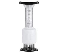 Baxnore Injecteur de viande de viande en acier inoxydable professionnel 30 outil de seringue de saveur de marinade à aiguille pour steaks juteux poulet dinde barbecue
