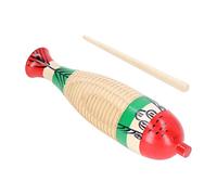 Baxnore Instrument de percussion Guiro en bois en forme de poisson, outil d'éducation précoce, jeu amusant pour les maisons, les jardins d'enfants, bois massif, 8,27 pouces