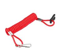 Baxnore Interrupteur d'urgence d'allumage de Moteur Hors-Bord, Cordon d'attache de sécurité en Plastique ABS, léger, Extensible, Flexible, Mousqueton pivotant pour Moteur Hors-Bord