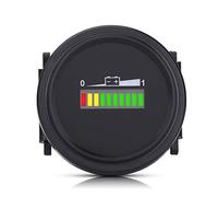 Baxnore Jauge de compteur de batterie numérique à LED 12 V 24 V 36 V 48 V 72 V avec fonction de mémoire Affichage graphique à barres à 10 segments Avertissement de basse haute tens