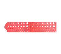 Baxnore Jauge de contrôle de filetage de boulon d'écrou pliable, identifiant de taille métrique Standard, outil en alliage d'aluminium pour les ingénieurs mécaniciens, bricolage ré