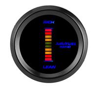 Baxnore Jauge universelle de rapport air/carburant, indicateur LED bleu, 52 mm de diamètre, instrument automatique avec réponse et précision élevées pour voiture 12 V avec capteur