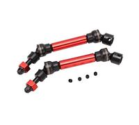 Baxnore Jeu d'arbres de transmission RC, alliage d'aluminium et acier, arbre de transmission avant et arrière, accessoires RC pour 1/10 3S Senton Big Rock granit 120mm 130g (Rouge)