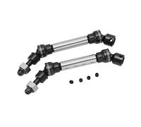 Baxnore Jeu d'arbres de transmission RC, alliage d'aluminium et acier, arbre de transmission avant et arrière, accessoires RC pour 1/10 3S Senton Big Rock granit 120mm 130g (Gris argenté)