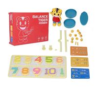 Baxnore Jeu de comptage d'équilibre du Tigre, Jouets éducatifs en Plastique, Apprentissage interactif des mathématiques, Amusant pour Salle de Classe préscolaire