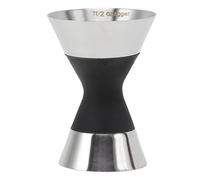 Baxnore Jigger à cocktail professionnel double face en acier inoxydable, mesure de barman avec échelle précise pour outils de mixologie de bar à domicile, acier 304 3,4 oz (Argent)