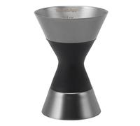 Baxnore Jigger à cocktail professionnel double face en acier inoxydable, mesure de barman avec échelle précise pour outils de mixologie de bar à domicile, acier 304 3,4 oz (Plaqué noir)
