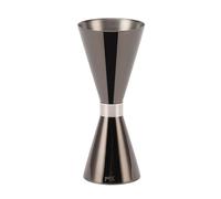 Baxnore Jigger à Cocktail professionnel en acier inoxydable 304, tasse à mesurer à Double extrémité, outil de barre pour barmen et mixologues à domicile (Argent Noir)