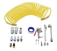 Baxnore Kit d'accessoires pour compresseur d'air professionnel, raccords rapides NPT robustes de 1/4 pouces, ensemble de pistolets de soufflage avec tuyau de 25 pieds pour le gonfl