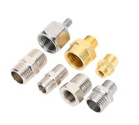 Baxnore Kit d'adaptateur d'aérographe professionnel en laiton, raccords de connecteur BSP 1/8 pouces 1/4 pouces pour tuyau de compresseur d'air, peinture Nail Art 7 pièces
