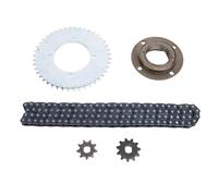 Baxnore Kit de chaîne de pignon T8F, Ensemble Complet de pignons de chaîne Haute Performance avec chaîne 116 maillons 10 mm 10ème 44 Dents, pignon arrière, Volant d'inertie sans de