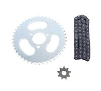 Baxnore Kit de chaîne de pignon T8F Kit de chaîne en Acier Haute Performance T8F Chaîne 50 Liens avec Un pignon Avant arrière 44T Sprocket Avant pour Les Karts modifiés Mini Motorc