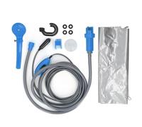 Baxnore Kit de Douche de Camping Portable avec débit d'eau réglable, Conception Anti-Fuite, pommeau de Douche extérieur de 2,5 l Min, pulvérisateur pour Camping, randonnée, Lavage (Bleue)