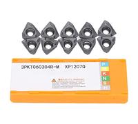 Baxnore Kit de fraises à insert de tournage en carbure de qualité supérieure Ensemble d'outils de tour CNC haute performance pour le travail du métal et du bois 10 pièces Inserts d