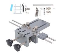 Baxnore Kit de gabarit de cheville professionnel à centrage automatique, guide de cheville 3 en 1 réglable à dégagement rapide avec manchons de perçage de 6 mm, 8 mm et 10 mm pour