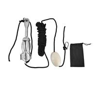 Baxnore Kit de grappin d'ancre de Bateau Marin Robuste Pliable en Acier au Carbone de 1,5 kg avec Corde de 32,8 Pieds, bouée de marquage en PVC pour Bateaux de pêche, Yachts, motom (Argent (Acier au