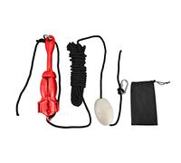 Baxnore Kit de grappin d'ancre de Bateau Marin Robuste Pliable en Acier au Carbone de 1,5 kg avec Corde de 32,8 Pieds, bouée de marquage en PVC pour Bateaux de pêche, Yachts, motom (Rouge (Acier au