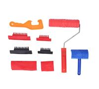 Baxnore Kit de peinture sur bois professionnel, rouleau de texture de bois réaliste, outil de grainage en caoutchouc ABS pour murs, sols, meubles, décoration d'intérieur, comprend