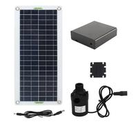 Baxnore Kit de pompe à eau solaire 30 W en silicium polycristallin 800 L par heure Pompe à eau à énergie solaire pour camping-car, serre, camping, construction en métal ABS durable