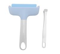 Baxnore Kit de rouleau de gravure professionnel et pince à épiler, outil de fabrication manuelle pour le cuir, le tissu, le papier, l'élimination des rides, les bulles, l'estampage (Bleu clair)