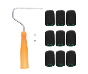 Baxnore Kit de Rouleaux de Peinture texturés, Rouleau élastique de 4 Pouces sur Rouleau de revêtement de lit pour Camion, boîte de Chargement, Bateau, Mousse et Plastique durables,
