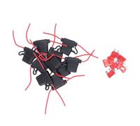 Baxnore Kit de supports en ligne 16 AWG ATC ATO robuste avec 10 A pour systèmes audio de voiture et appareils électriques, construction en caoutchouc ABS, lot de 10 pièces