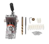 Baxnore Kit de système de gabarit de trou de poche, perceuse à cheville réglable professionnelle, kit de vis de menuiserie pour le travail du bois, le traitement des meubles, l'art