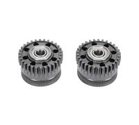 Baxnore Kit d'engrenage d'extrudeuse de remplacement 2 pièces pour imprimante 3D Plus, équipement en acier trempé avec revêtement DLC entièrement en métal, installation Plug and Pl