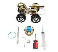 Baxnore Kit d'expérimentation Scientifique Physique de Voiture modèle Moteur Stirling éducatif pour Adultes apprenant la Physique avec Construction en Alliage de Zinc 6,7 x 4,7 x 3