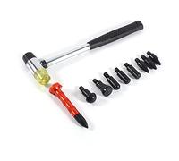 Baxnore Kit d'outils de débosselage professionnel, 9 têtes, marteau à tapoter, ensemble d'outils de démontage pour carrosserie automobile, élimination des dommages causés par la gr
