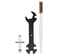 Baxnore Kit d'outils de nettoyage d'imprimante 3D, 3 pièces, brosse à buse, clé multifonctionnelle, jeu de douilles croisées pour l'entretien de l'impression 3D, les amateurs de br