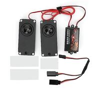 Baxnore Kit d'unité sonore de moteur RC avec 10 effets sonores de véhicule, réglage du volume, puce mémoire intégrée, système de simulation de son de moteur pour voiture RC à l'éch