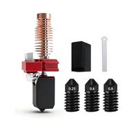 Baxnore Kit Hotend adapté pour imprimante 3D Adventurer AD5M Pro de remplacement pré-installé 0,4 mm avec buse durcie détachable rapide de 0,25 0,6 0,8 mm tout métal 48 W chauffage
