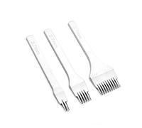 Baxnore Lacing Stitching Chisel Set, White Steel Leather Punch Pricking, Prong Lacing Stitching Punch Hole, Leather Prong Punch, Iron Hole Punche for Leather (Spacing 3.85mm)