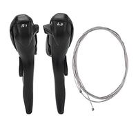 Baxnore Levier de frein de vélo en alliage d'aluminium poignée de frein de vélo de route avec levier de vitesses pour dérailleur arrière avant Microshift accessoires de cyclism (3 * 7 vitesse)