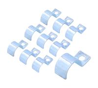 Baxnore Lot de 10 colliers de serrage monotrou en acier inoxydable 304 de type P, robustes, pour conduits, pour installation de tuyaux en acier avec anneau en caoutchouc (18 mm) (20 mm) (22 mm) (25