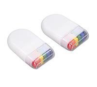 Baxnore Lot de 2 pinceaux pour visage en forme de drapeau à rayures arc-en-ciel - 6 couleurs - Vibrant - Sûr - Réutilisable - Facile à nettoyer - Cire à l'huile - Peinture corporel