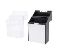 Baxnore Lot de 2 porte-badges en métal transparent pour cartes d'identité, étui en plastique rigide pour clés, cartes d'identité, activités de plein air, voyage, camping, plage, pê