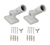 Baxnore Lot de 2 Supports de mât de Drapeau réglables, Support Mural en Alliage d'aluminium avec Rotation à 180 degrés, Support de mât de Drapeau extérieur Multi-Positions pour