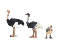 Baxnore Lot de 3 Figurines d'animaux peintes à la Main avec détails réalistes, Petit modèle Animal de Zoo en Plastique pour Jeu éducatif, décoration d'intérieur, Outil pédagogique