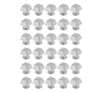 Baxnore Lot de 30 boutons à rivets à visser en alliage de zinc haute résistance pour pieds de sac à main décoratifs, rivets à pointes pour ceintures, sacs, accessoires de vêtements (Argent)
